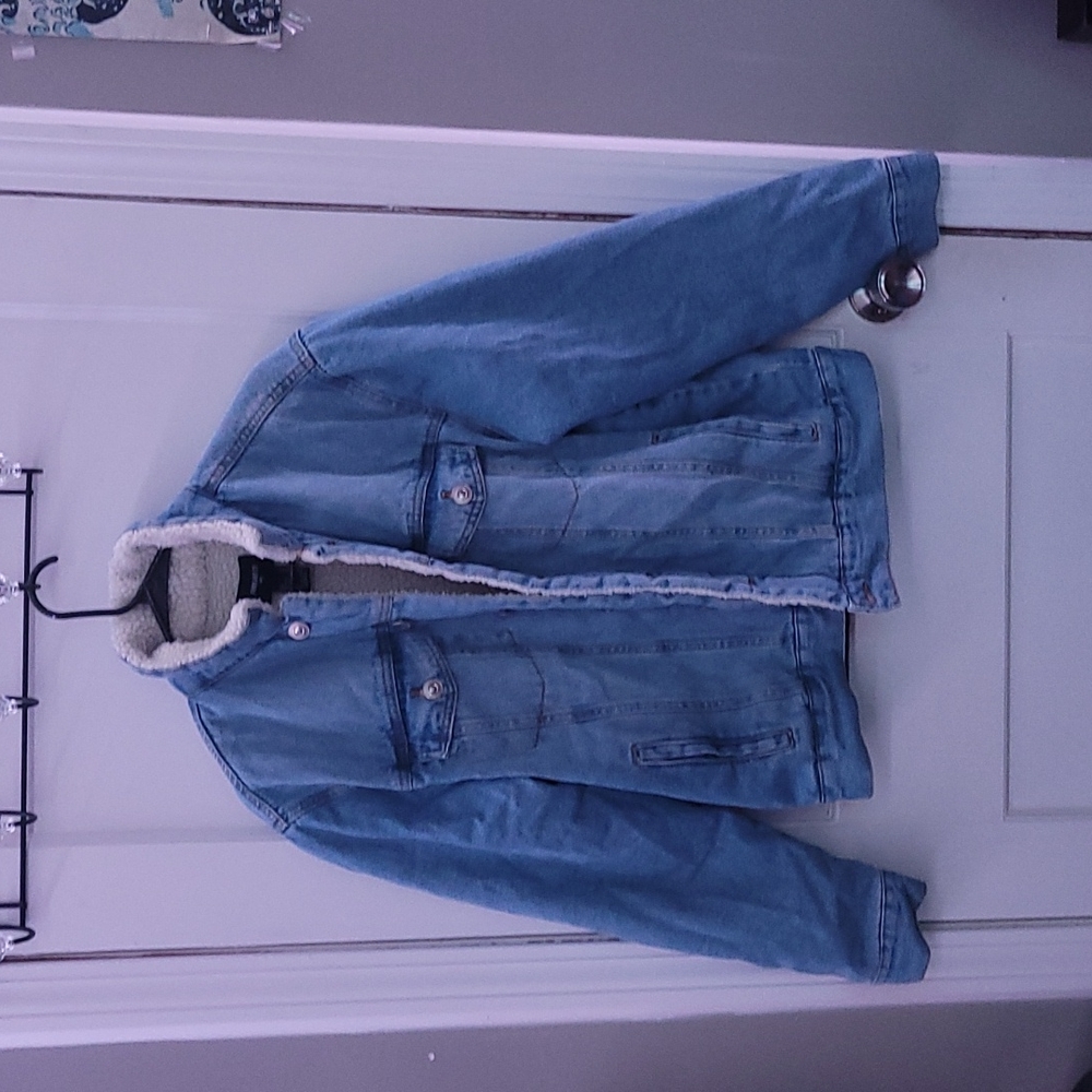 forever 21 sherpa denim jacket